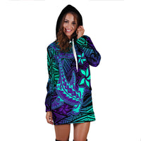 (Custom Personalised) Polynesian Hoodie Dress Purple Paradise Hawaiian Tribal Hammerhead Shark LT14 - Polynesian Pride