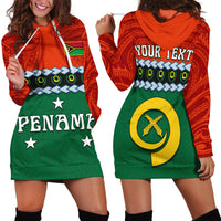 (Custom Personalised) Penama Province Hoodie Dress Vanuatu Pig Tusk Polynesian Flag Style LT14 Green - Polynesian Pride