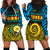 Torba Province Hoodie Dress Vanuatu Pig Tusk Polynesian Flag Style LT14 Black - Polynesian Pride