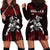 (Custom Personalised) Hawaii Hoodie Dress Hawaiian Warrior With Weapon Polynesian Ver.05 LT14 Red - Polynesian Pride