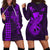 (Custom Personalised) Hawaii Hoodie Dress Kakau Kanaka Maoli Combine Polynesian Shark Ver.05 LT14 Purple - Polynesian Pride