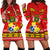 (Custom Personalised) Tonga Christmas Hoodie Dress Tongan Ngatu Kilisimasi Fiefia LT14 Red - Polynesian Pride