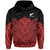 (Custom Text and Number) New Zealand Tiki Rugby Hoodie NZ Maori Koru Pattern Ver.03 LT14 Pullover Hoodie Red - Polynesian Pride