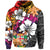 Fiji Tie Dye Hoodie Polynesian Tribal Creative Tropical Flowers LT13 Hoodie Red - Polynesian Pride