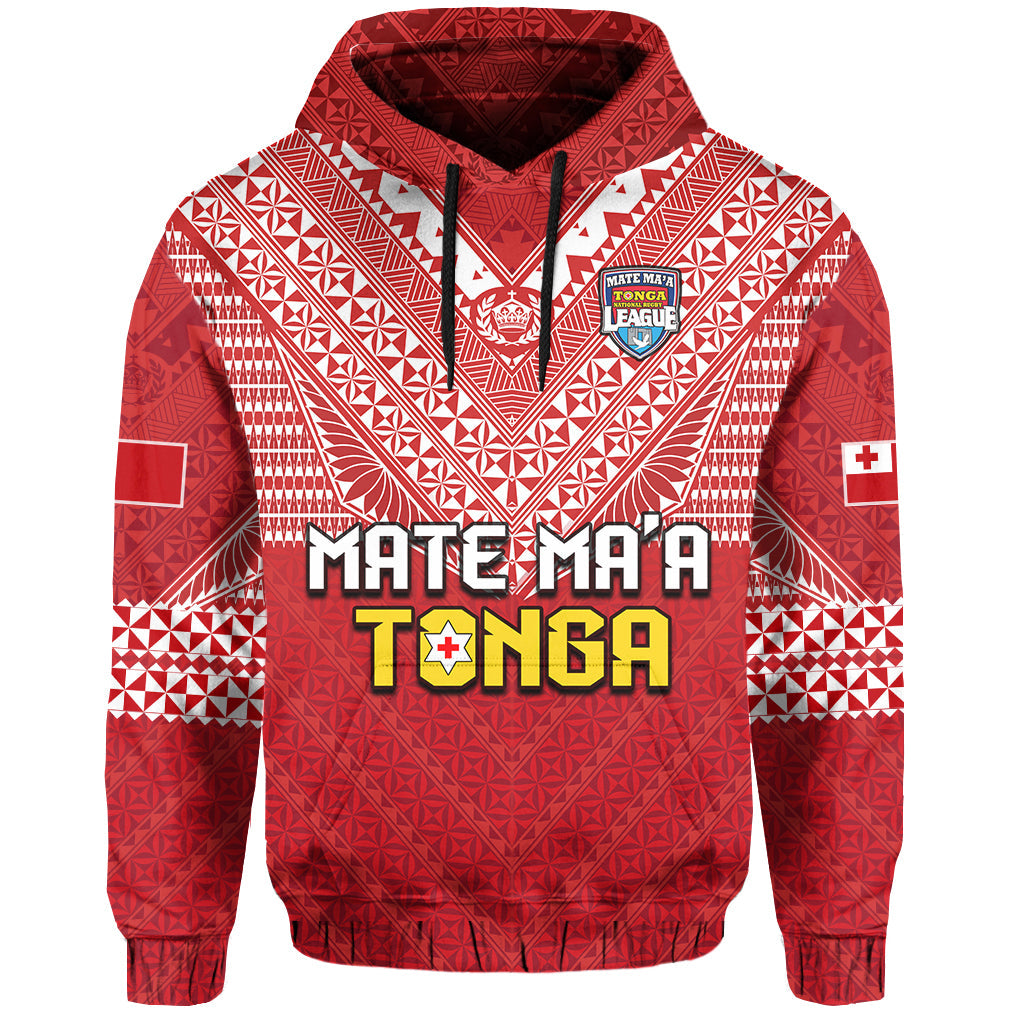 Tonga Rugby MMT Hoodie Ngatu Mate Maa Tonga Special LT13 Pullover Hoodie Red - Polynesian Pride