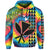 Custom Hawaii Rainbow Tie Dye Hoodie Flowers Polynesian Hawaiian Tribal LT13 - Polynesian Pride