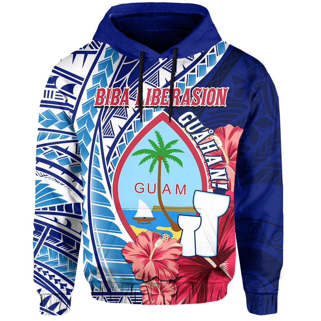 Custom Guam Chamorro Hoodie Happy Liberation Day Latte Stone LT13 - Polynesian Pride