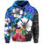 (Custom Text and Number) Fiji Tie Dye Hoodie Polynesian Blue Tribal Creative Tropical Flowers LT13 - Polynesian Pride