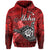 Custom The Shaka Hawaii Hoodie Tropical Flowers Red Version LT13 Hoodie Red - Polynesian Pride