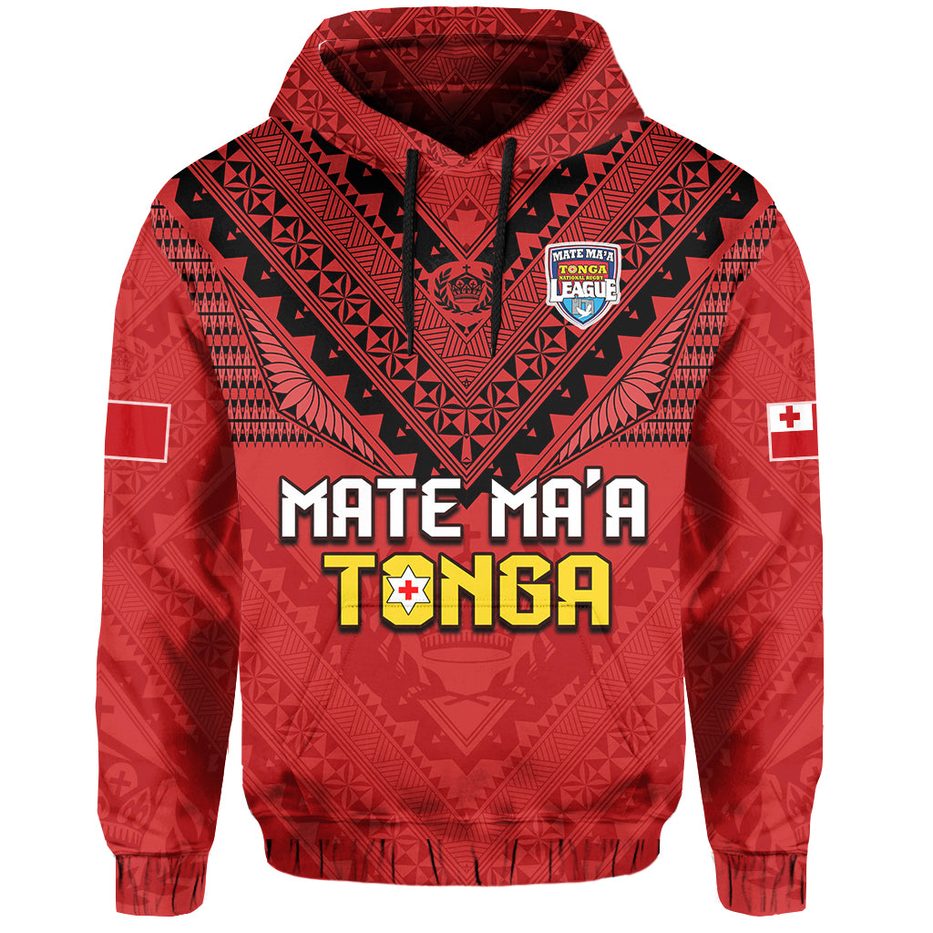 Tonga Rugby MMT Hoodie Ngatu Mate Maa Tonga Simple LT13 Pullover Hoodie Red - Polynesian Pride