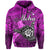 The Shaka Hawaii Hoodie Tropical Flowers Purple Version LT13 Hoodie Purple - Polynesian Pride