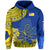 Niue Hiapo Hoodie Rock of Polynesia Tapa Niuean Crab Happy Day LT13 Blue - Polynesian Pride