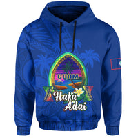 Custom Guam Hoodie Hafa Adai Latte Stone Proud Chamorro LT14 Pullover Hoodie Blue - Polynesian Pride