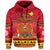 Papua New Guinea Christmas Hoodie Bird of Paradise Bikpela Hamamas Blong Dispela Krismas LT14 Pullover Hoodie Red - Polynesian Pride