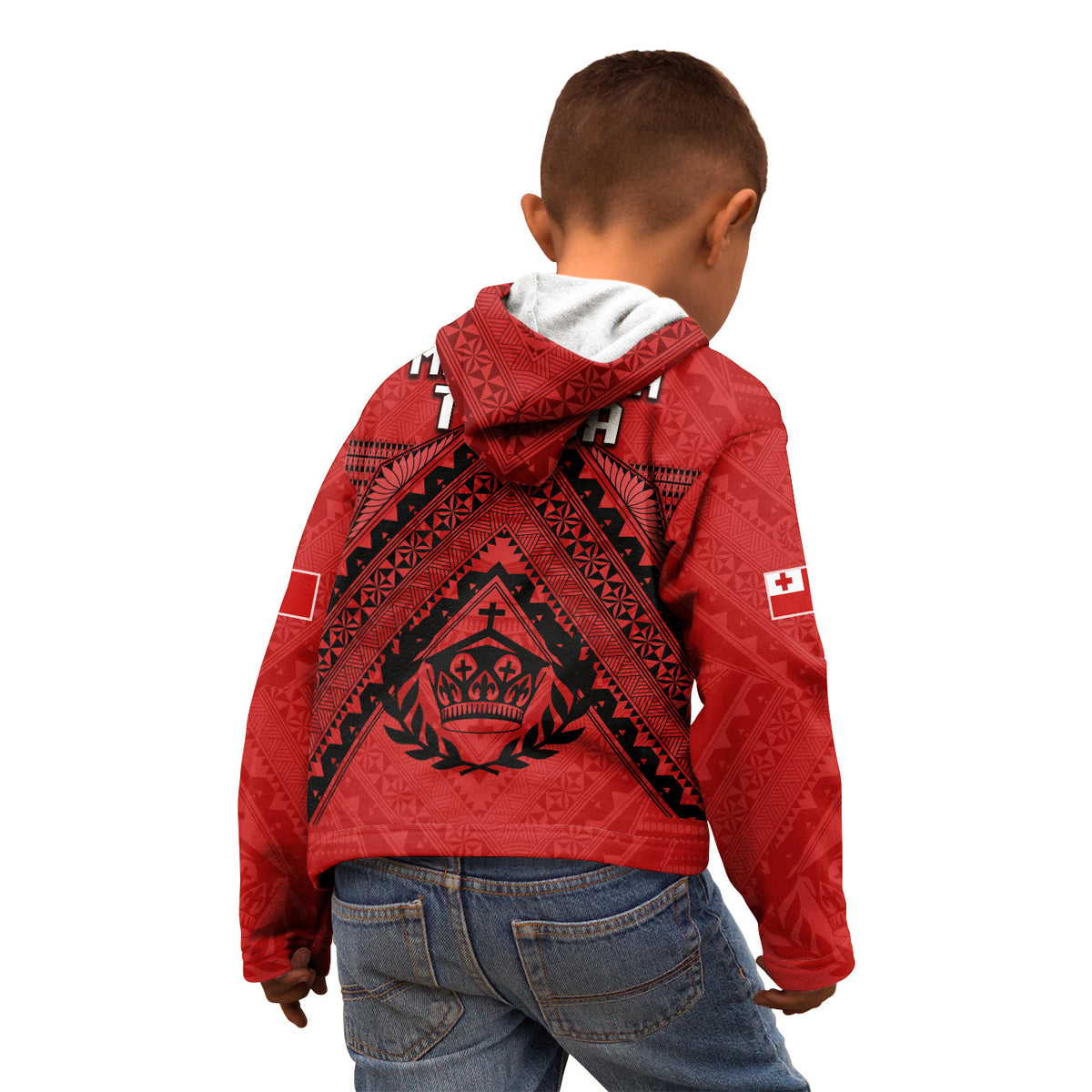 Tonga Rugby MMT Hoodie KID Ngatu Mate Maa Tonga Simple LT13 - Polynesian Pride