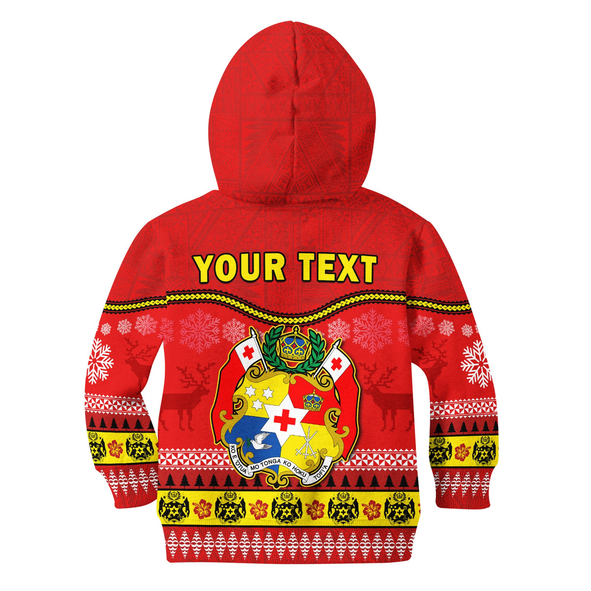 (Custom Personalised) Tonga Christmas Hoodie KID Tongan Ngatu Kilisimasi Fiefia LT14 - Polynesian Pride