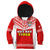 (Custom Text And Number) Tonga Rugby Hoodie KID Mate Maa Tonga Pacific Ngatu White LT14 - Polynesian Pride