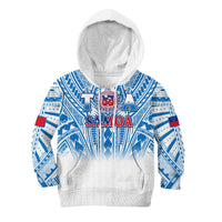 Samoa Rugby Hoodie KID Toa Samoa Polynesian Pacific White Version LT14 Hoodie White - Polynesian Pride