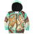 Hawaii Hoodie KID Polynesian Shark And Sea Turtle Dreamy Turquoise Artsy LT14 Zip Hoodie Turquoise - Polynesian Pride