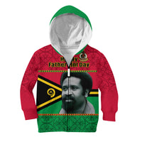 Vanuatu Hoodie KID Vanuatuan Flag Sand Drawing Happy Father Lini Day LT14 - Polynesian Pride