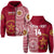 (Custom Text and Number) Tonga Eua High School Hoodie Class of Year Tongan Ngatu Pattern LT14 Zip Hoodie Maroon - Polynesian Pride