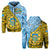 Custom Tuvalu 1978 Hoodie Happy 44th Independence Anniversary Polynesian Pattern LT14 Zip Hoodie Yellow - Polynesian Pride