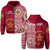 Custom Tonga Eua High School Hoodie Tongan Ngatu Pattern LT14 Zip Hoodie Maroon - Polynesian Pride