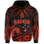 Custom Samoa Tatau Hoodie Red Polynesian Ula Nifo LT13 Zip Hoodie Red - Polynesian Pride