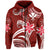 Custom Hawaii Flowers Wave Hoodie Kanaka Maoli Red Polynesian LT13 Zip Hoodie Red - Polynesian Pride