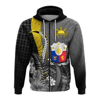 Custom Philippines Sampaguita Hoodie Simple Polynesian Sun Filipino LT13 Zip Hoodie Black - Polynesian Pride