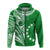 (Custom Text and Number) Cook Islands Tatau Hoodie Symbolize Passion Stars Version Green LT13 - Polynesian Pride