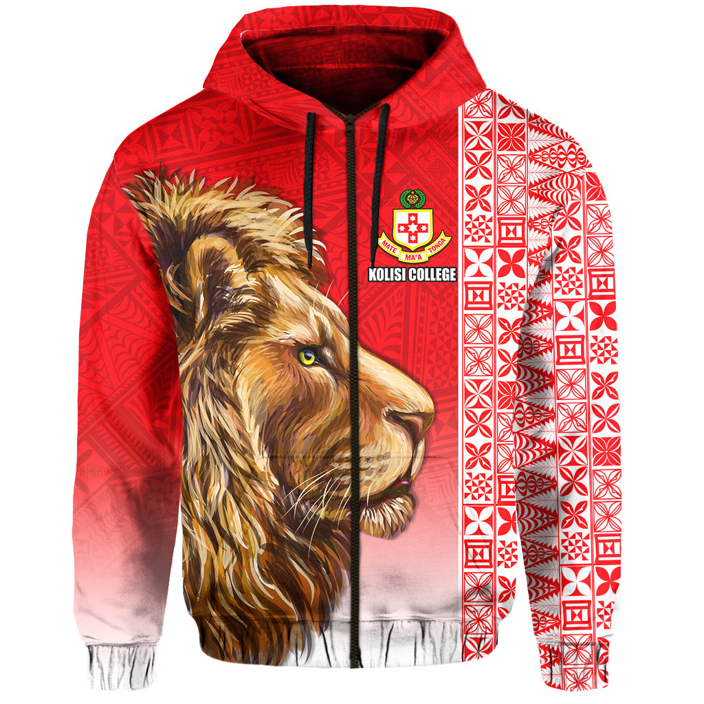 (Custom Text and Number) Kolisi Tonga College Atele Hoodie Home of the Lions LT13 - Polynesian Pride