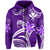 Custom Hawaii Flowers Wave Hoodie Kanaka Maoli Purple Polynesian LT13 Zip Hoodie Purple - Polynesian Pride