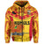 Papua New Guinea Rugby Hoodie PNG Kumuls Bird of Paradise Yellow LT14 Zip Hoodie Yellow - Polynesian Pride