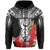 Custom Guam Chamorro Hoodie Guaman Latte Stone Tropical Flowers Black Style LT14 - Polynesian Pride