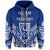 Custom Guam History and Chamorro Heritage Day Hoodie Latte Stone Polynesian LT14 Zip Hoodie Blue - Polynesian Pride