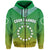 Cook Islands Hoodie Circle Pattern Mix Sea Turtle Green Version LT14 Zip Hoodie Green - Polynesian Pride