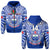 (Custom Text and Number) Samoa Rugby Hoodie Manu Samoa 7s Ginger Blue Polynesian LT14 Zip Hoodie Blue - Polynesian Pride