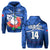 (Custom Text and Number) Samoa Rugby Hoodie Manu Samoa Polynesian Hibiscus Blue Style LT14 Zip Hoodie Blue - Polynesian Pride