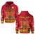 Custom Papua New Guinea Christmas Hoodie Bird of Paradise Bikpela Hamamas Blong Dispela Krismas LT14 Zip Hoodie Red - Polynesian Pride