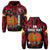 (Custom Text and Number) Papua New Guinea Rugby Hoodie PNG Kumuls Bird of Paradise Black LT14 Zip Hoodie Black - Polynesian Pride