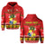 Custom Tonga Christmas Hoodie Tongan Ngatu Kilisimasi Fiefia LT14 Zip Hoodie Red - Polynesian Pride