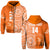 (Custom Text and Number) Tailulu Tonga College Hoodie Class of Year Tongan Ngatu Pattern LT14 Zip Hoodie Orange - Polynesian Pride