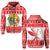 Custom Hawaii Christmas Hoodie Kanaka Polynesian Santa Claus Mele Kalikimaka LT14 Zip Hoodie Red - Polynesian Pride