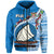 Fiji Hoodie Fijian Drua Mix Tagimaucia Flower Blue Style LT14 Zip Hoodie Blue - Polynesian Pride