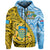 Tuvalu 1978 Hoodie Happy 44th Independence Anniversary Polynesian Pattern LT14 Zip Hoodie Yellow - Polynesian Pride