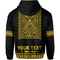 Custom Polynesian Hoodie Dashiki With Polynesian Tattoo Royal Golden Version LT14 - Polynesian Pride