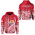 Custom Tahiti Rugby Hoodie Marvelous Version Red Custom Text and Number Unisex Red - Polynesian Pride