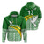 (Custom Text and Number) Tailevu Rugby Hoodie Fiji Rugby Tapa Pattern Green LT13 Unisex Green - Polynesian Pride