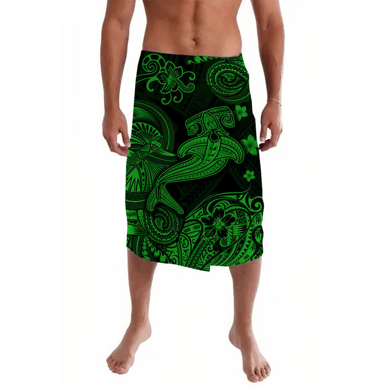 Hawaii Hammer Shark Polynesian Lavalava Unique Style Green LT8 Green - Polynesian Pride